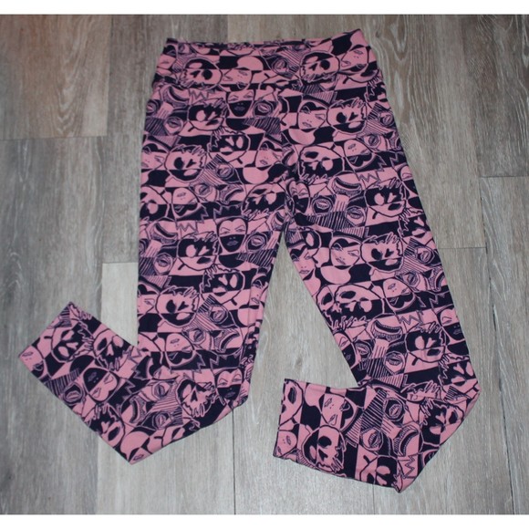 LulaRoe One Size 0-12 OS Pink Tween Leggings Disney Villains Snow White - Picture 1 of 5